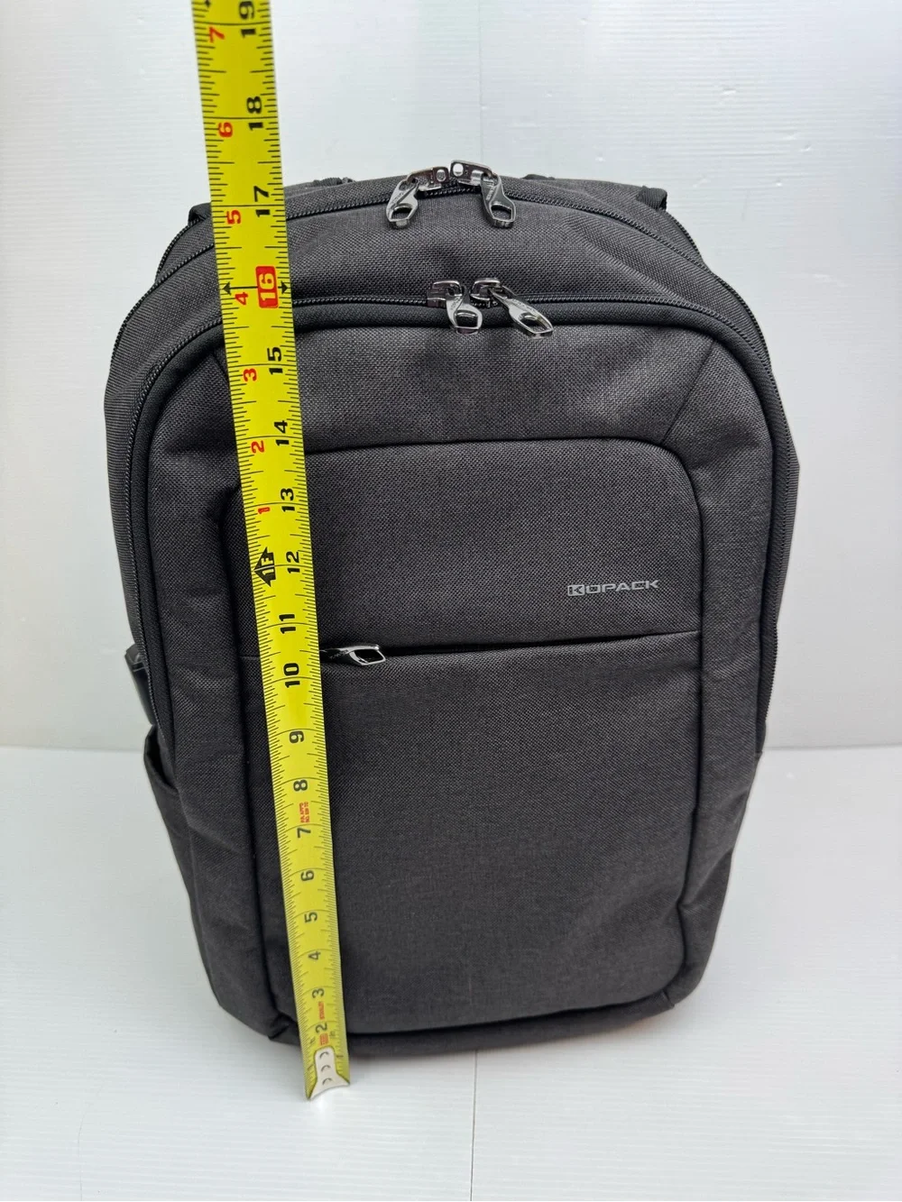 Kopack Laptop Computer Professional Slim Commuter Backpack Dark Gray Padded Bag
